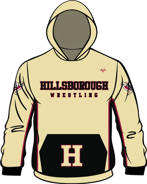 HILLSBOROUGH WRESTLING CLUB Sublimated Hoodie Gold