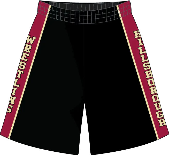 HILLSBOROUGH WRESTLING CLUB Sublimated Shorts Black