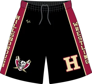 HILLSBOROUGH WRESTLING CLUB Sublimated Shorts Black