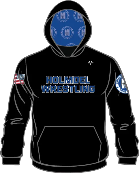 HOLMDEL WRESTLING Sublimated Black Hoodie