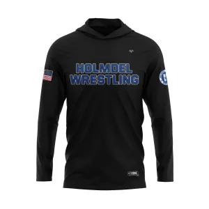 HOLMDEL WRESTLING Sublimated Lightweight Long Sleeve Black Hoodie