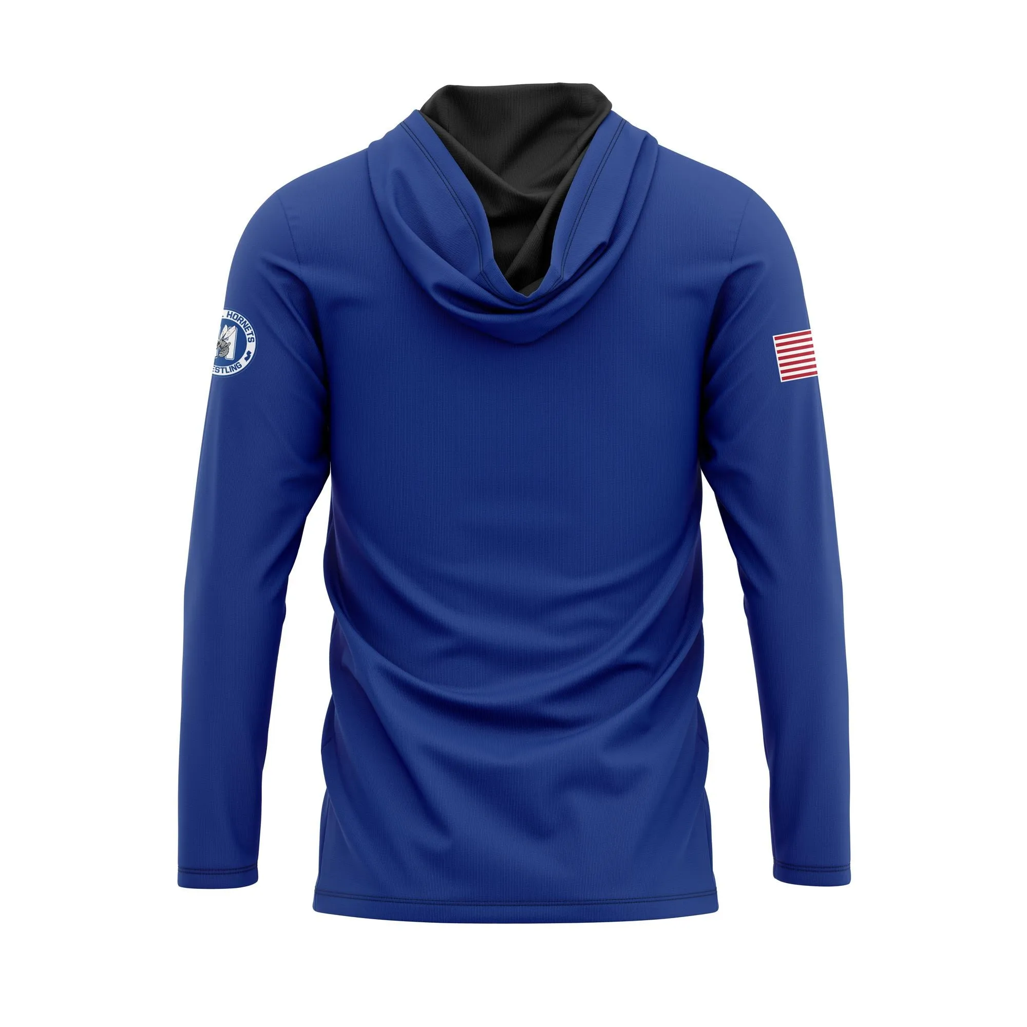 HOLMDEL WRESTLING Sublimated Lightweight Long Sleeve Blue Hoodie
