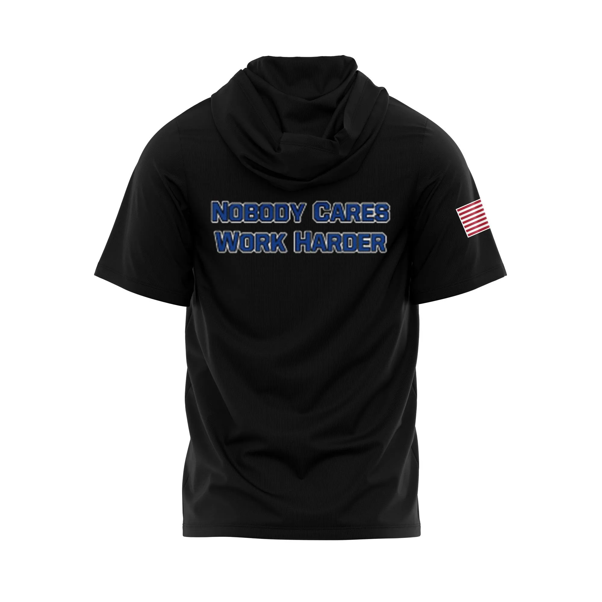 HOLMDEL WRESTLING Sublimated Lightweight Short Sleeve Black Hoodie