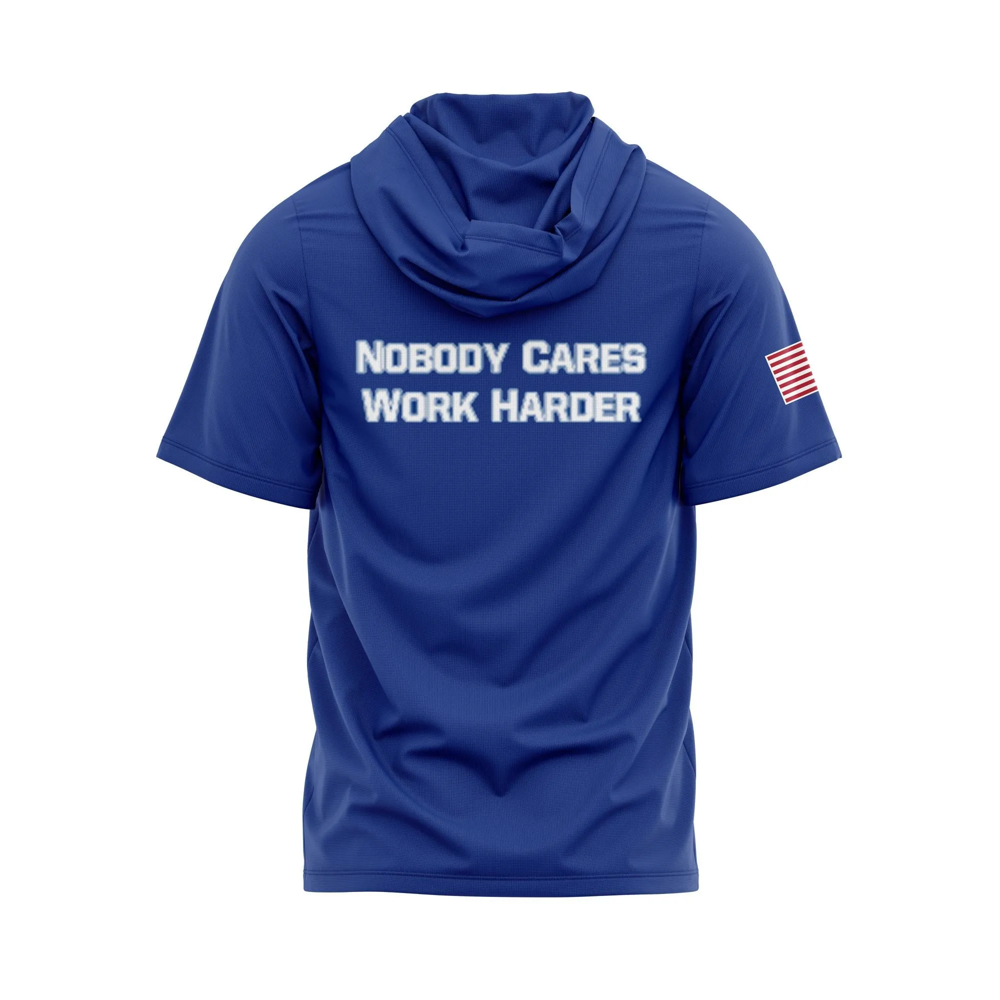 HOLMDEL WRESTLING Sublimated Lightweight Short Sleeve Blue Hoodie