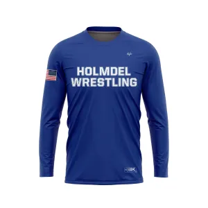 HOLMDEL WRESTLING Sublimated Long Sleeve Blue Jersey