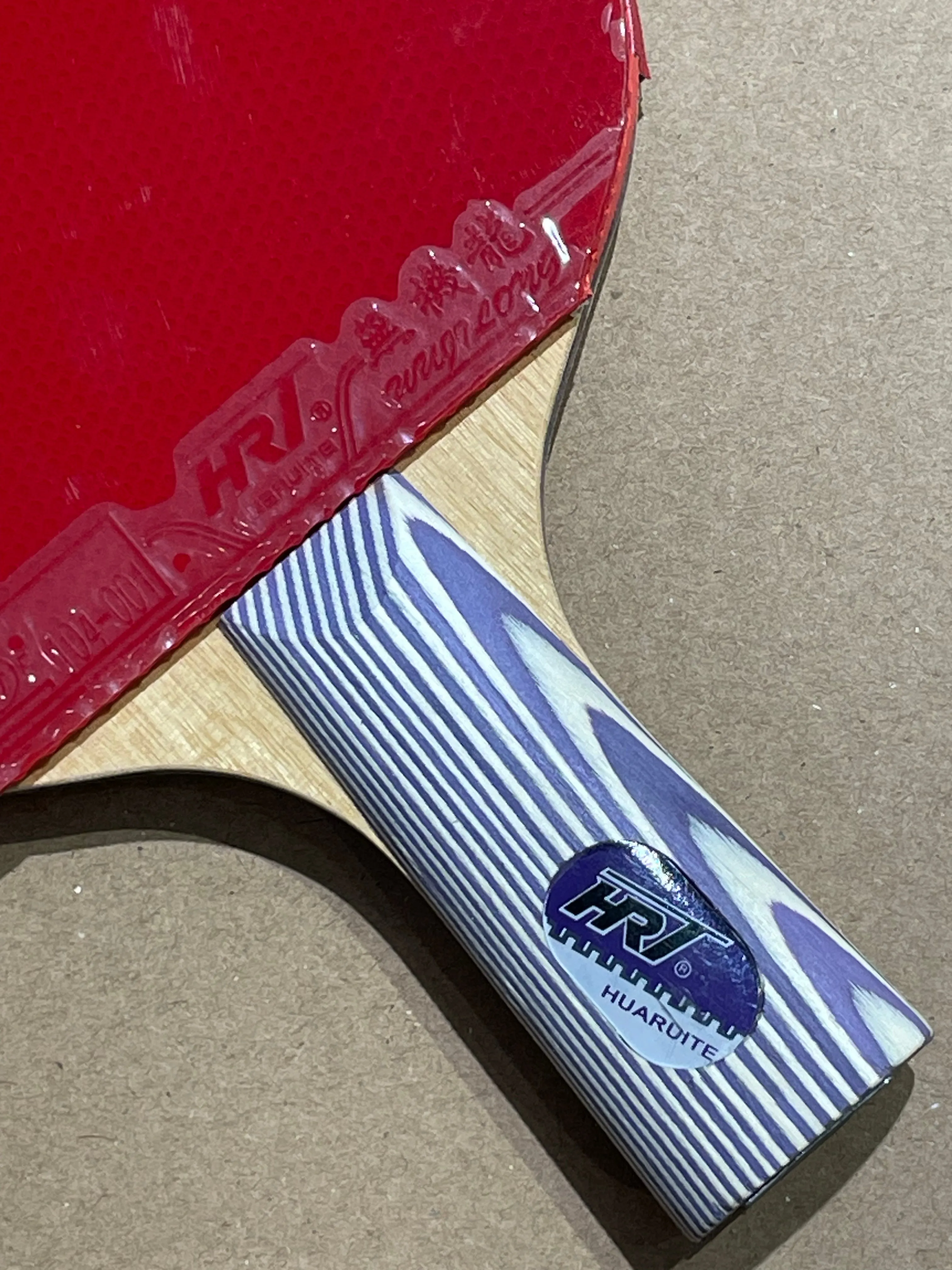 HRT Carbon WUJILONG CS Blade   HRT Rubber Table Tennis Bat