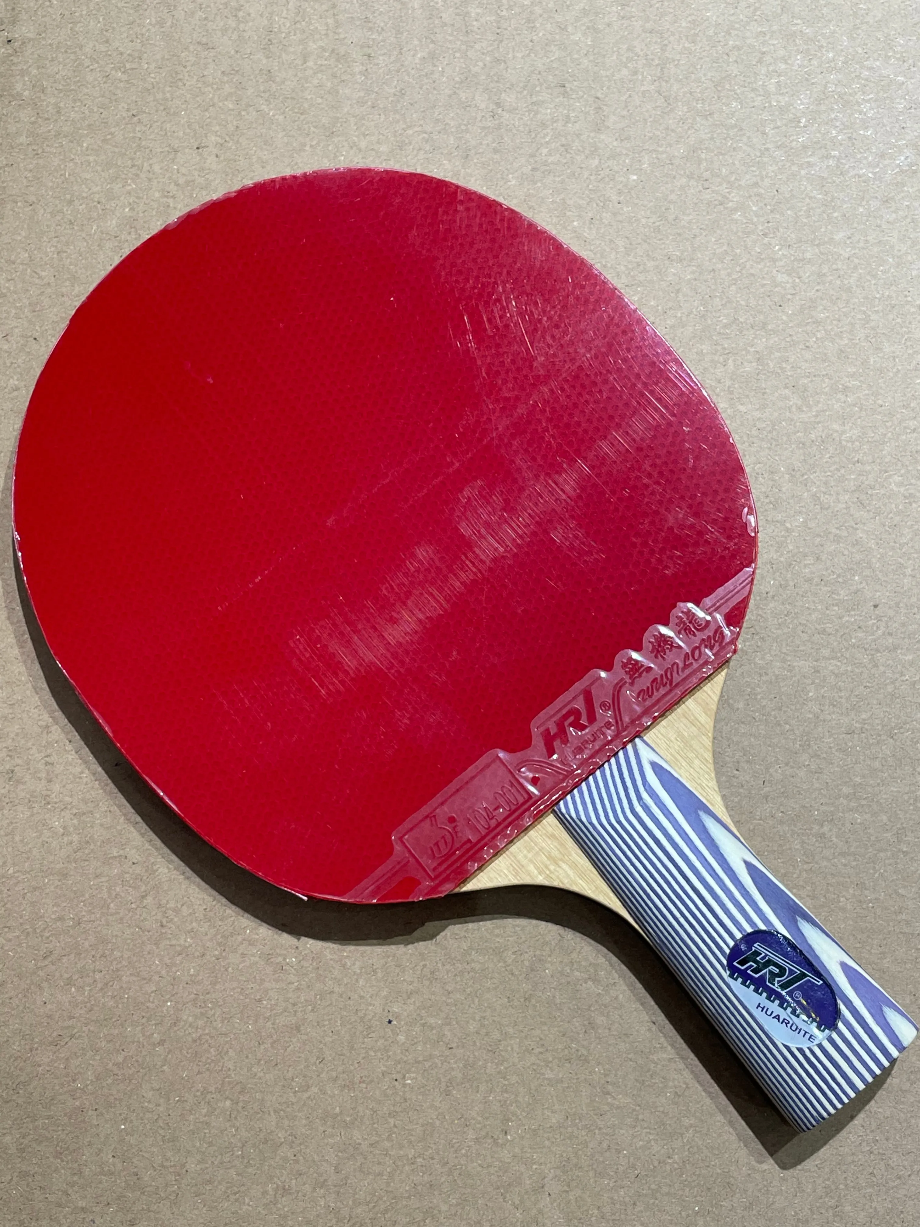 HRT Carbon WUJILONG CS Blade   HRT Rubber Table Tennis Bat