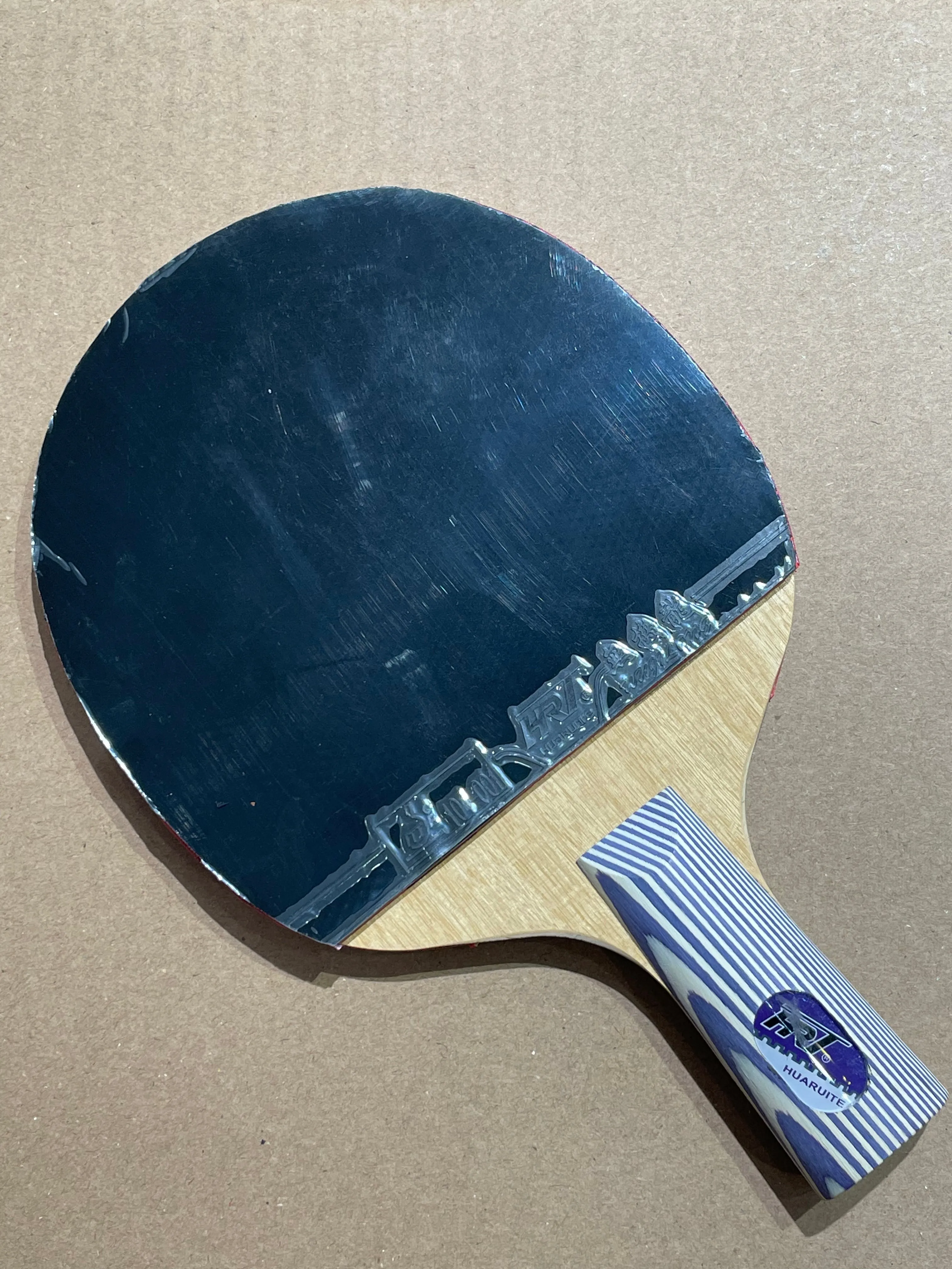 HRT Carbon WUJILONG CS Blade   HRT Rubber Table Tennis Bat