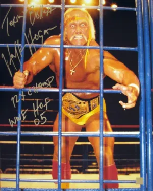 Hulk Hogan Signed Autographed "Terry Bollea" Glossy 16x20 Photo w/ Stats (ASI COA)