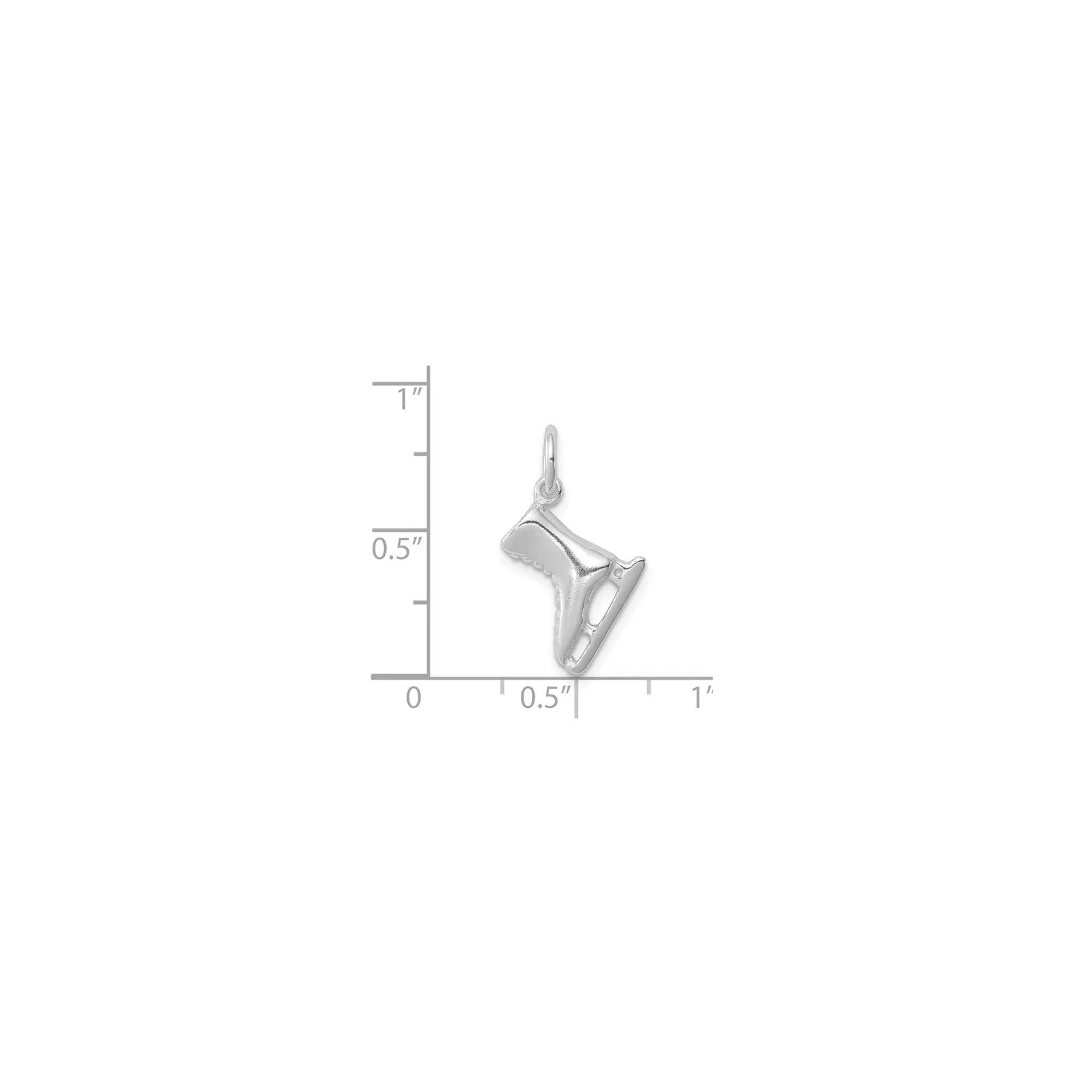 Ice Skate Charm (Silver)