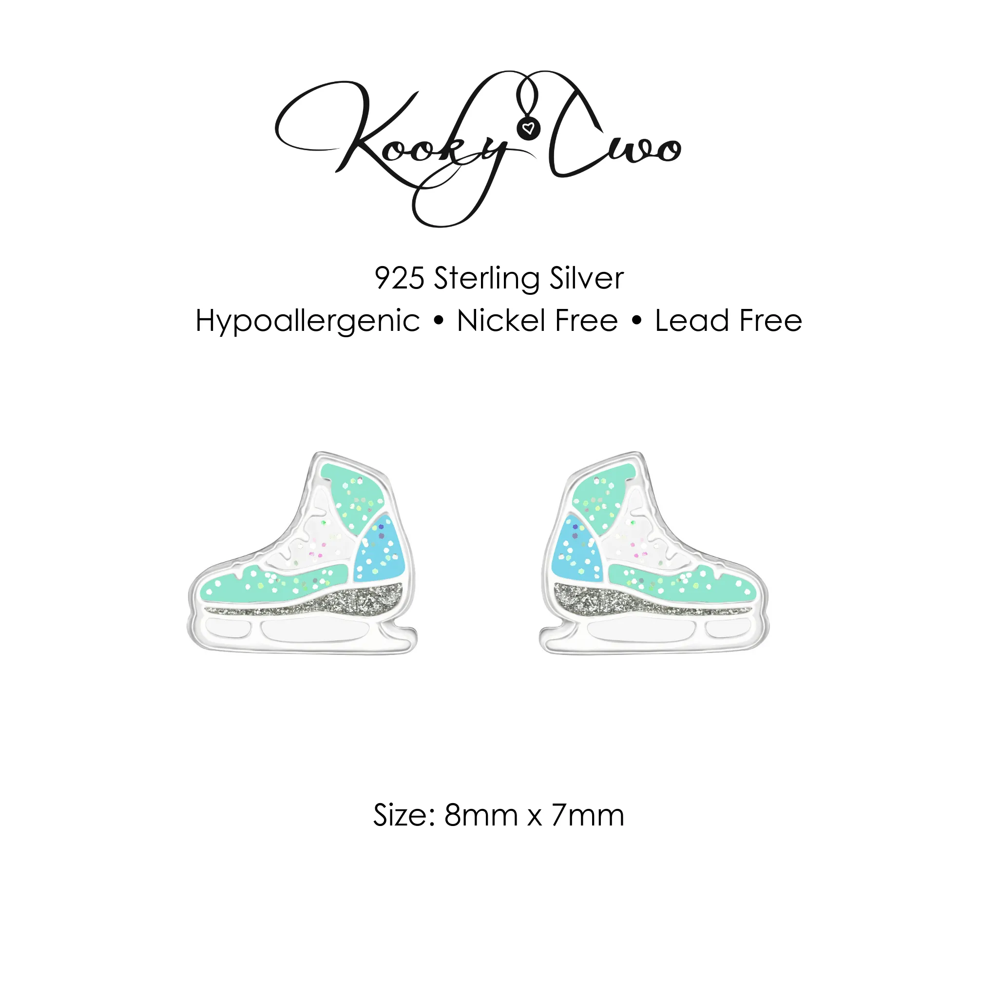 Ice Skate Stud Earrings