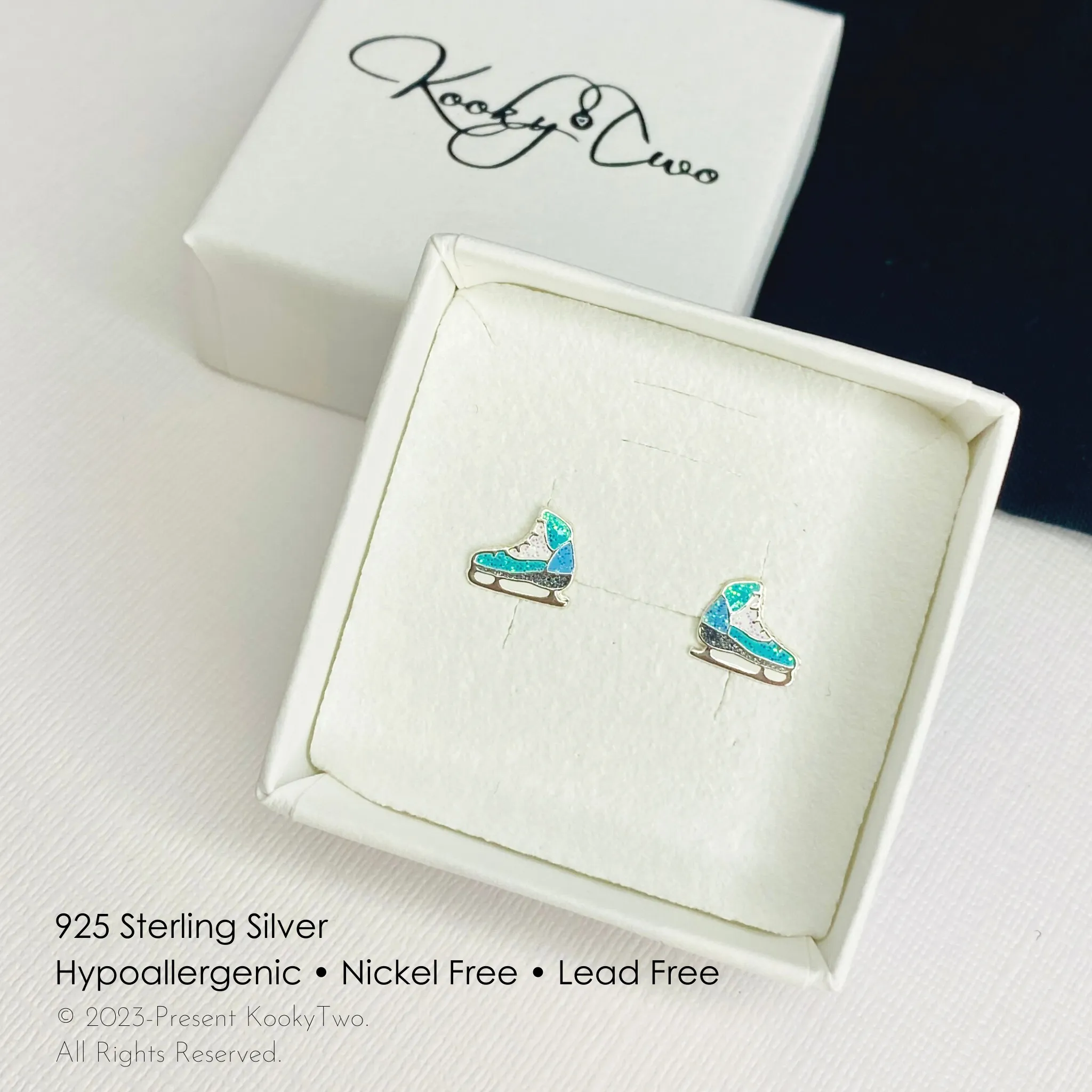 Ice Skate Stud Earrings