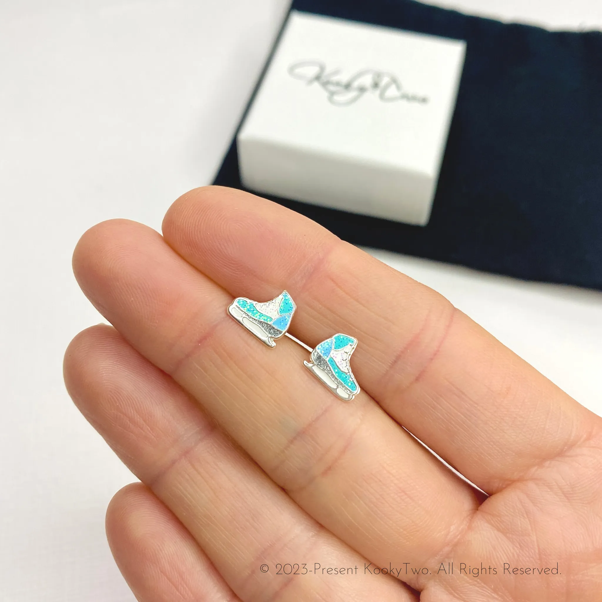 Ice Skate Stud Earrings