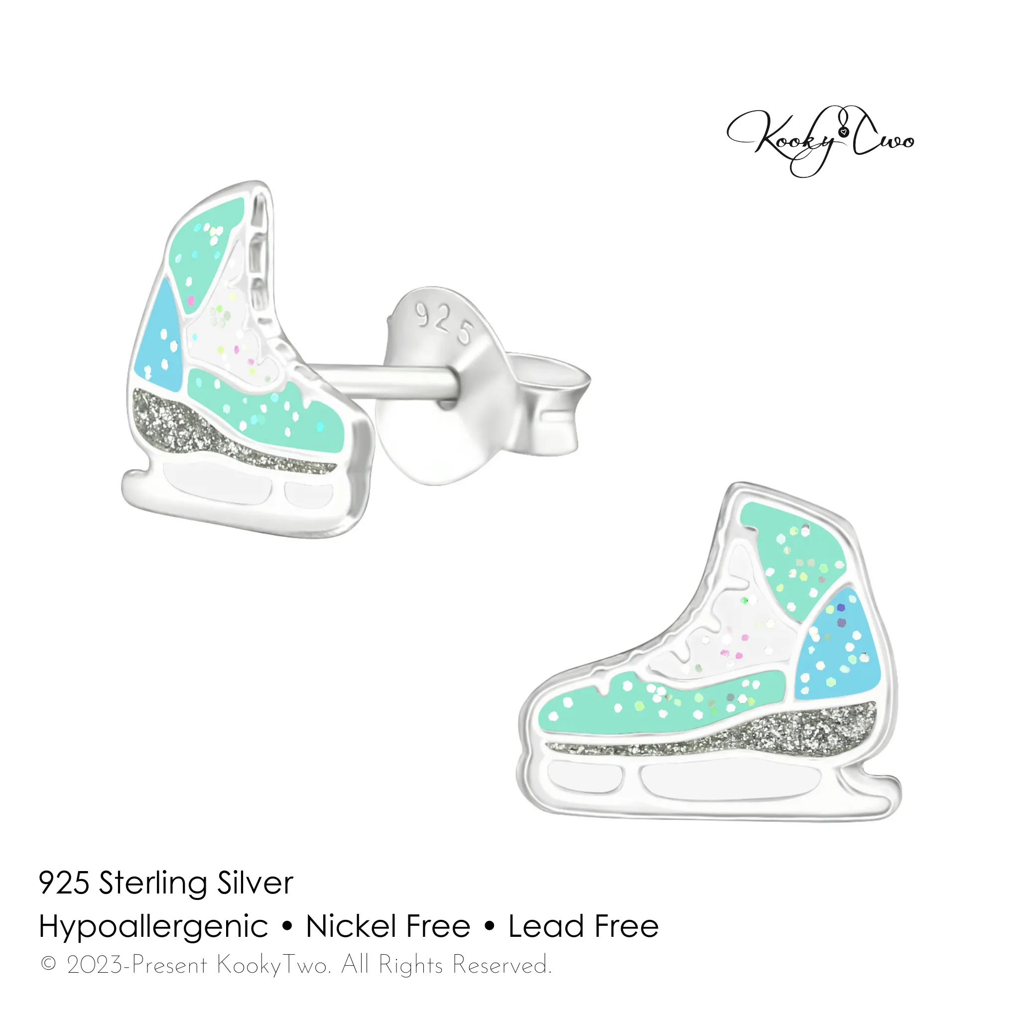 Ice Skate Stud Earrings