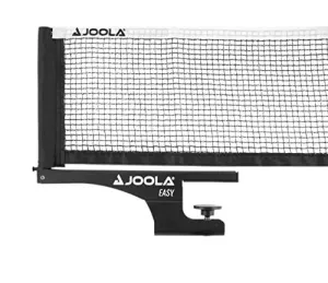 JOOLA Easy Competition Table Tennis Net and Post Set  - Portable and Easy Setup 72" Regulation Size Ping Pong Screw On Clamp Net