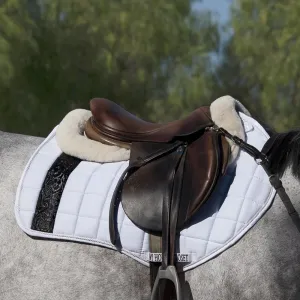Jump AP Saddle Pad Versailles White Damask Black