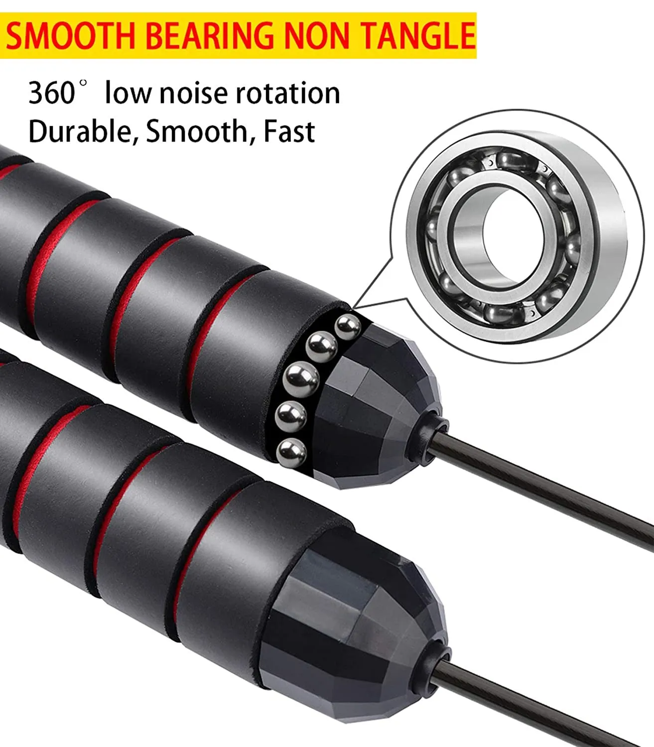 Jump Rope, Tangle-Free Rapid Speed Cable - Smooth Ball Bearings