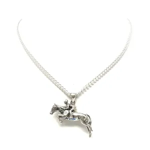 Jumping Horse and Rider Necklace