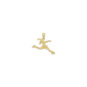 Jumping Ice Skater Pendant (14K)