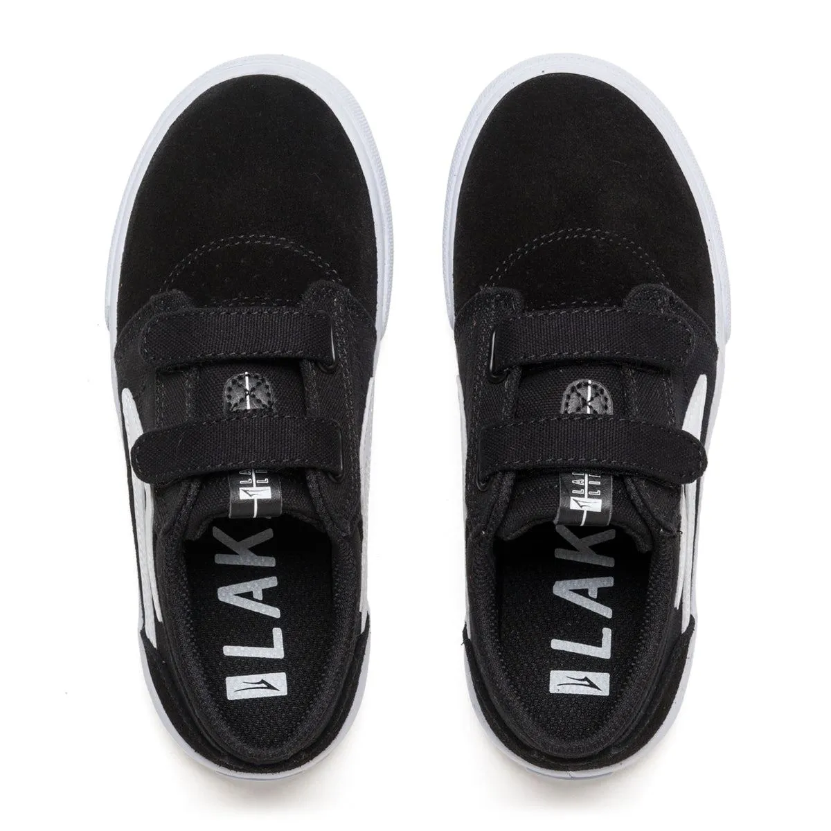 Lakai Griffin Kids Skate Shoes - Black/White