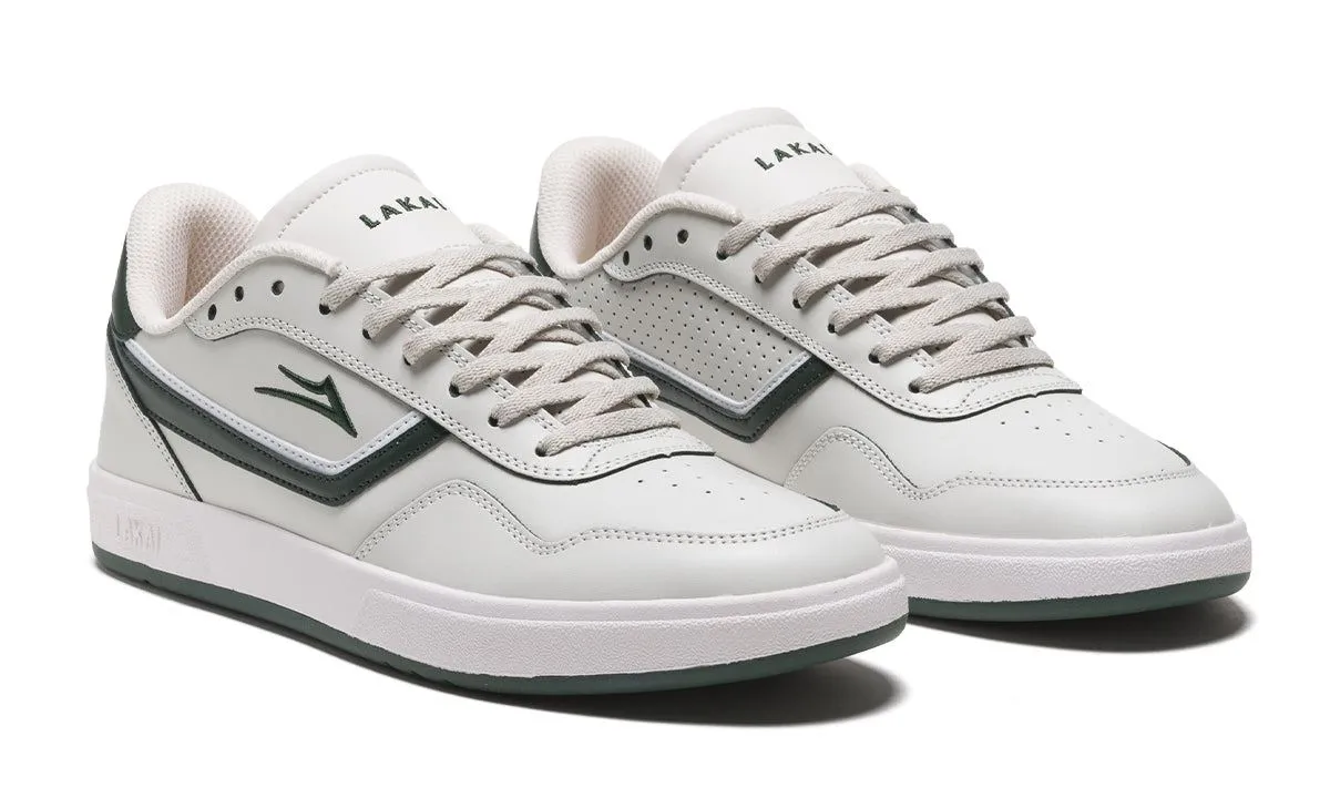 Lakai Terrace Leather Skate Shoes - Cream/Pine