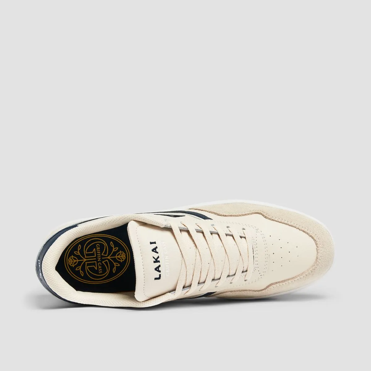 Lakai Terrace Shoes - Cream/Navy Suede