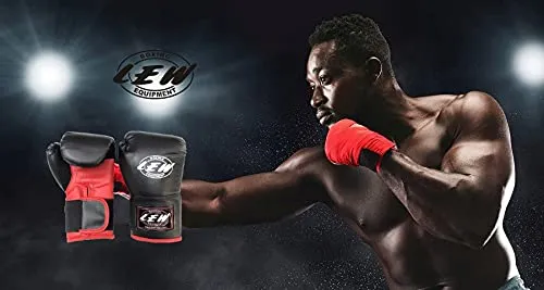 LEW 12OZ Black/Red Training Boxing Gloves