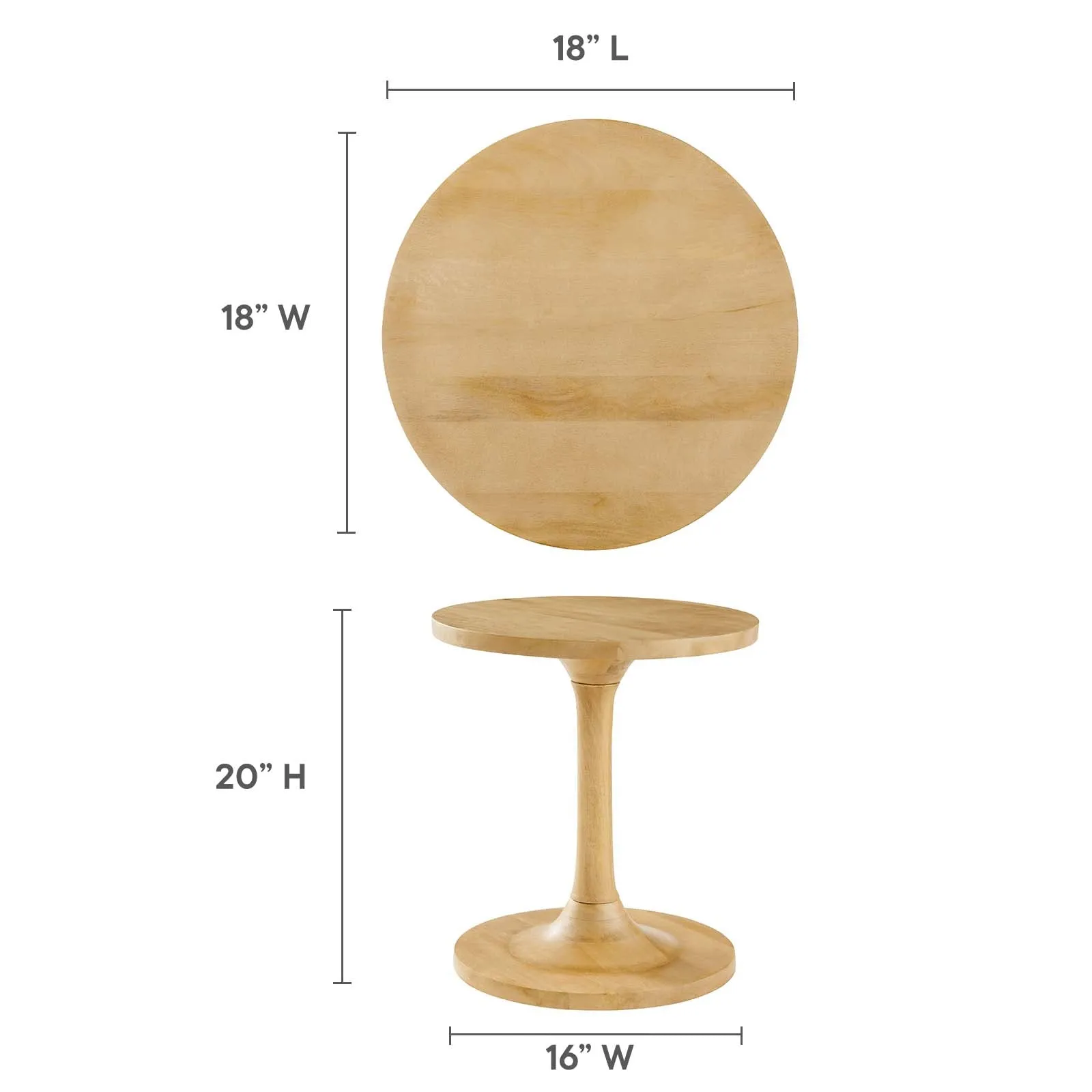 LINA ROUND WOOD SIDE TABLE