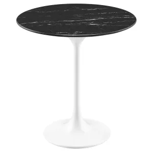 LIPPA ROUND FAUX MARBLE SIDE TABLE