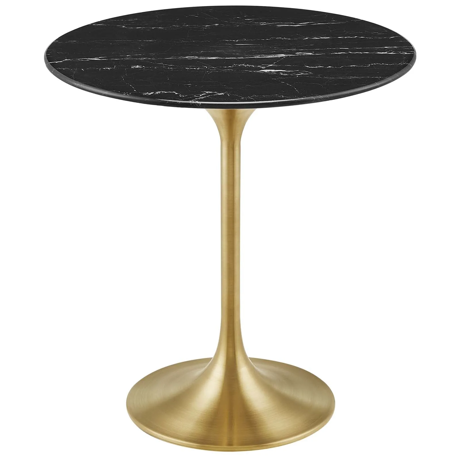 LIPPA ROUND FAUX MARBLE SIDE TABLE