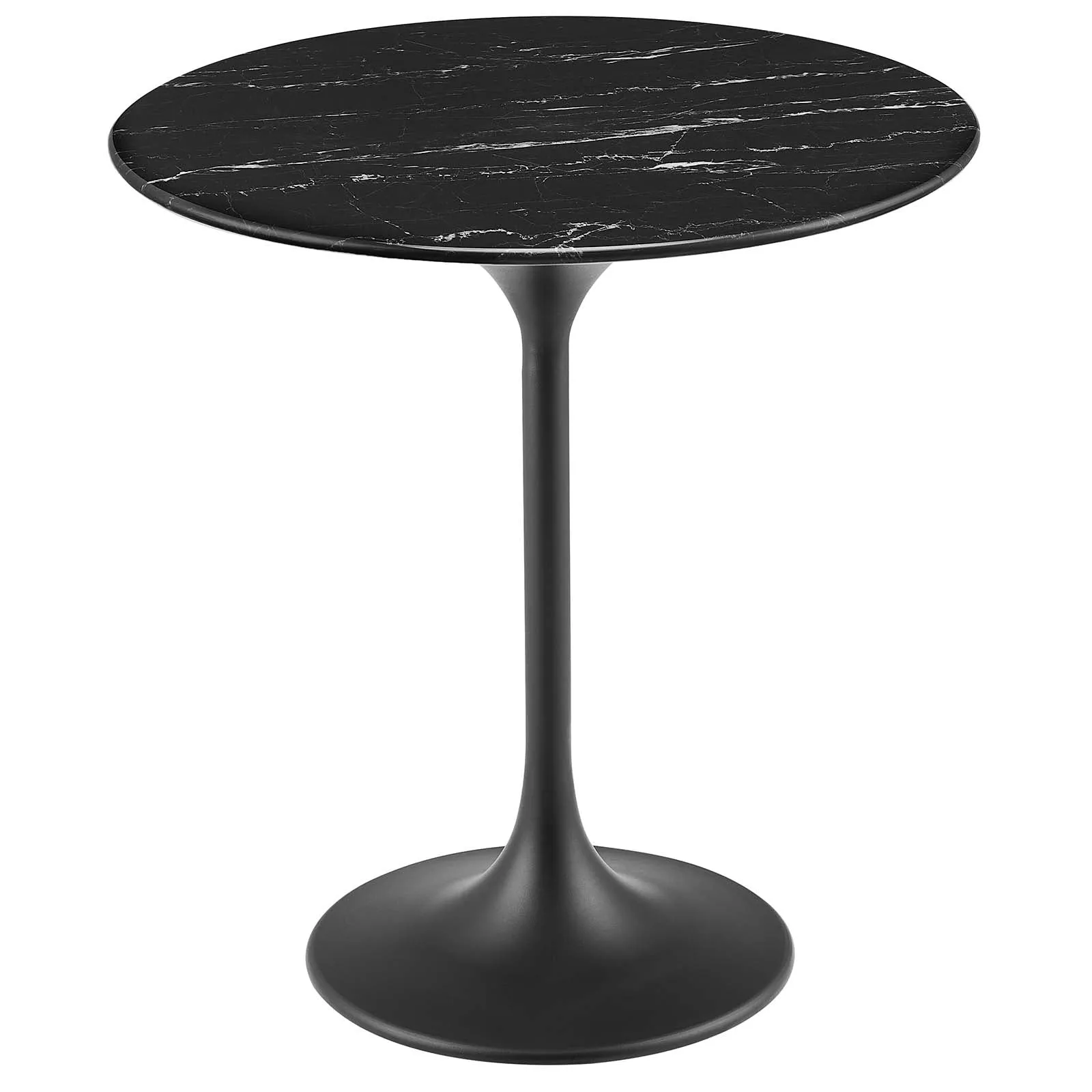 LIPPA ROUND FAUX MARBLE SIDE TABLE