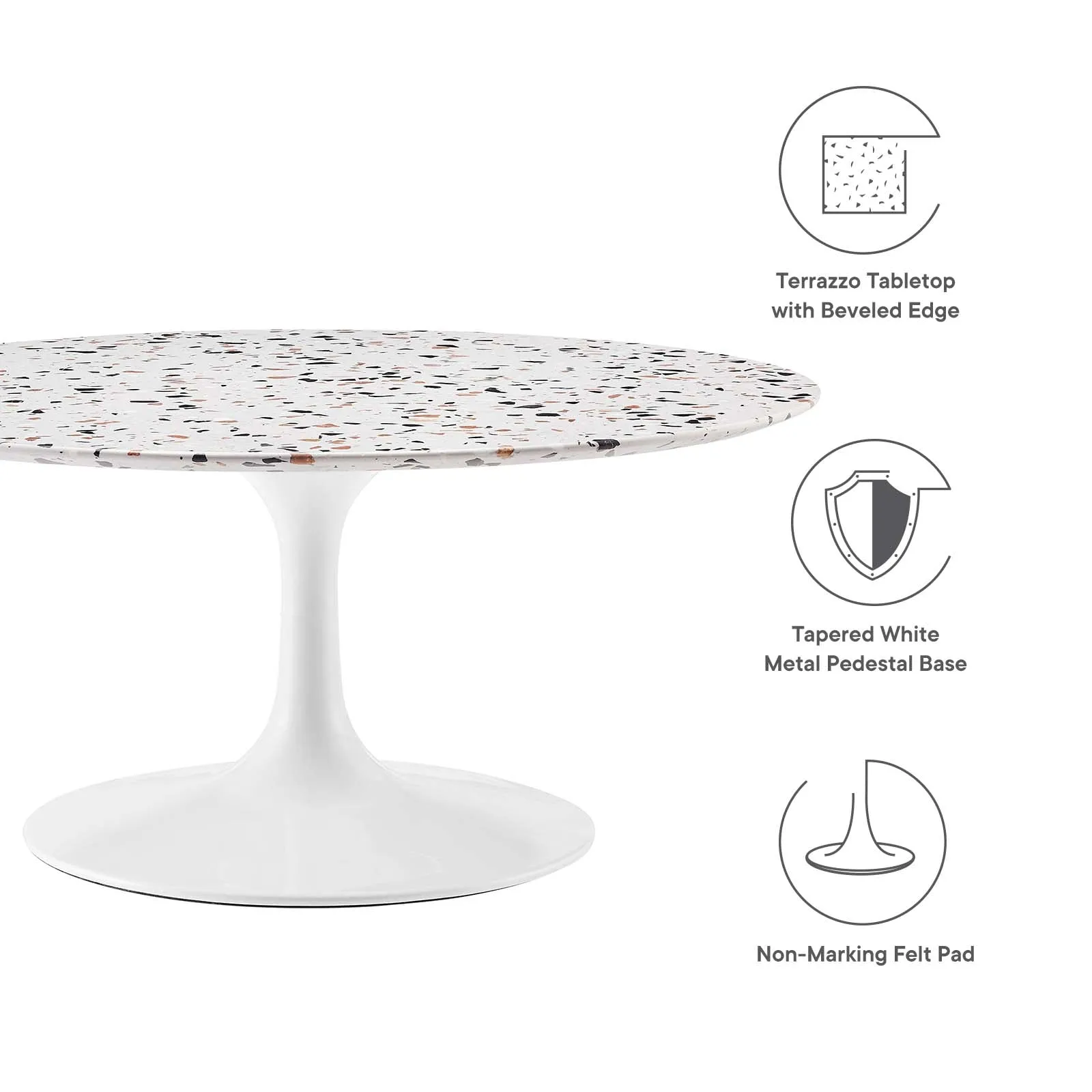 LIPPA ROUND TERRAZZO COFFEE TABLE