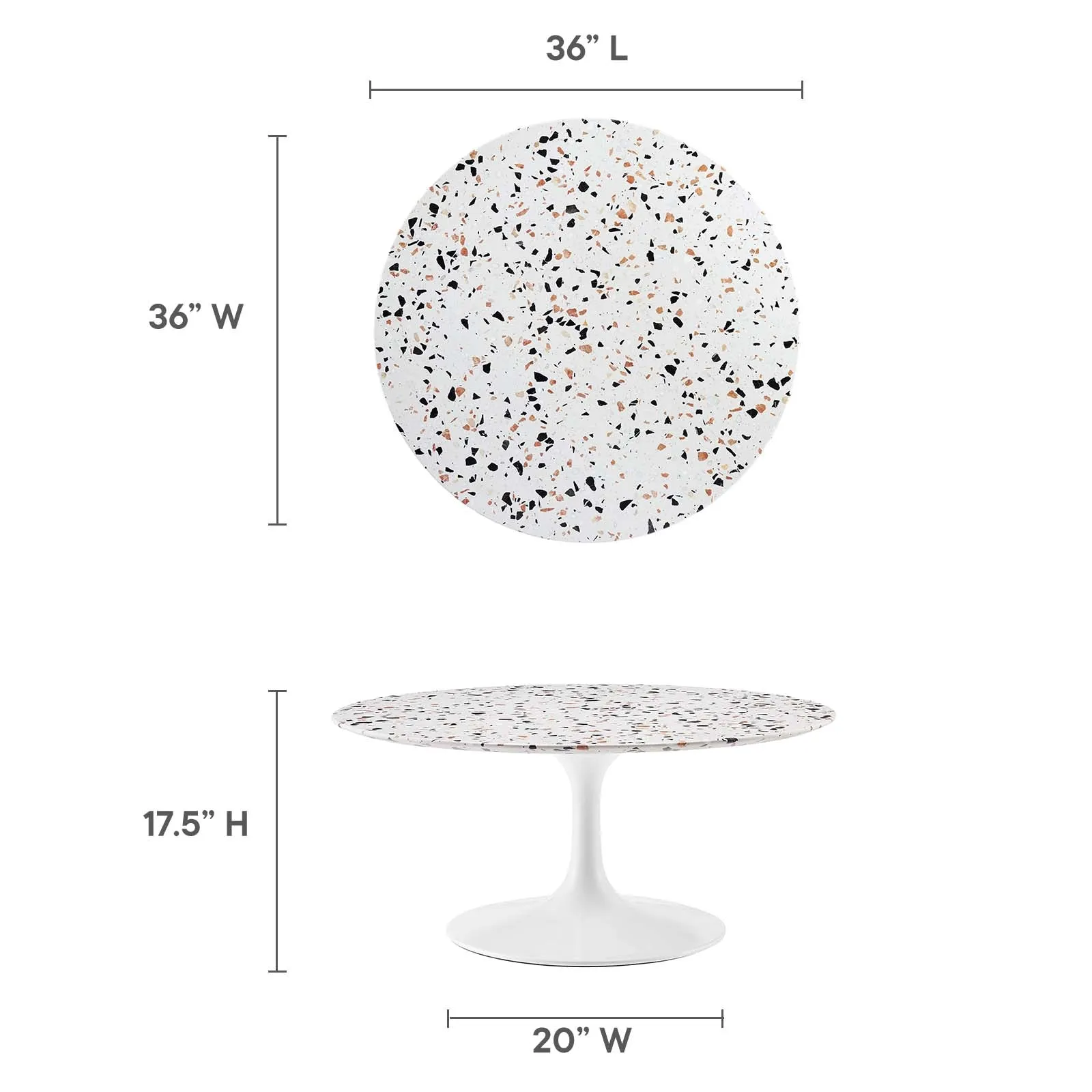 LIPPA ROUND TERRAZZO COFFEE TABLE