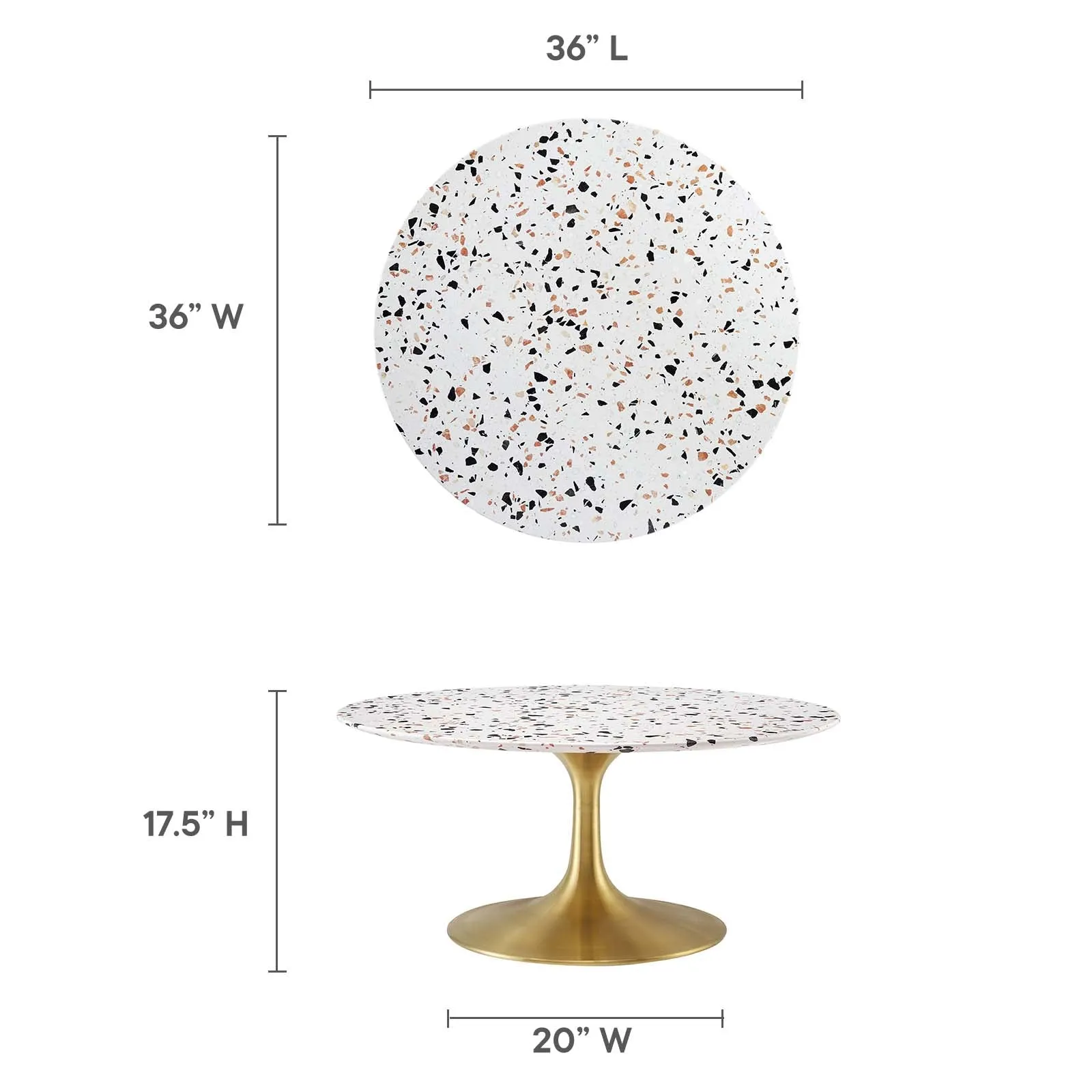 LIPPA ROUND TERRAZZO COFFEE TABLE