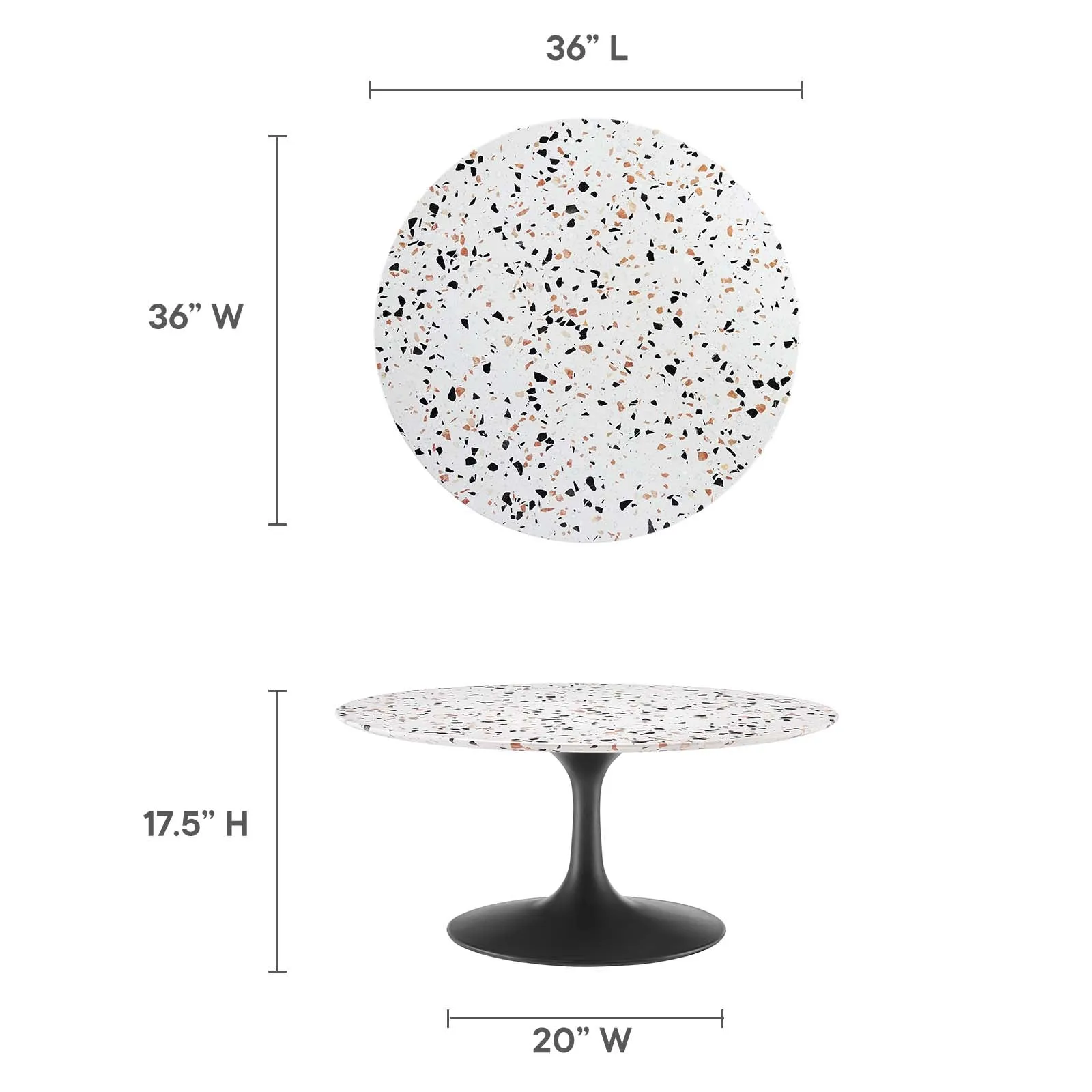 LIPPA ROUND TERRAZZO COFFEE TABLE