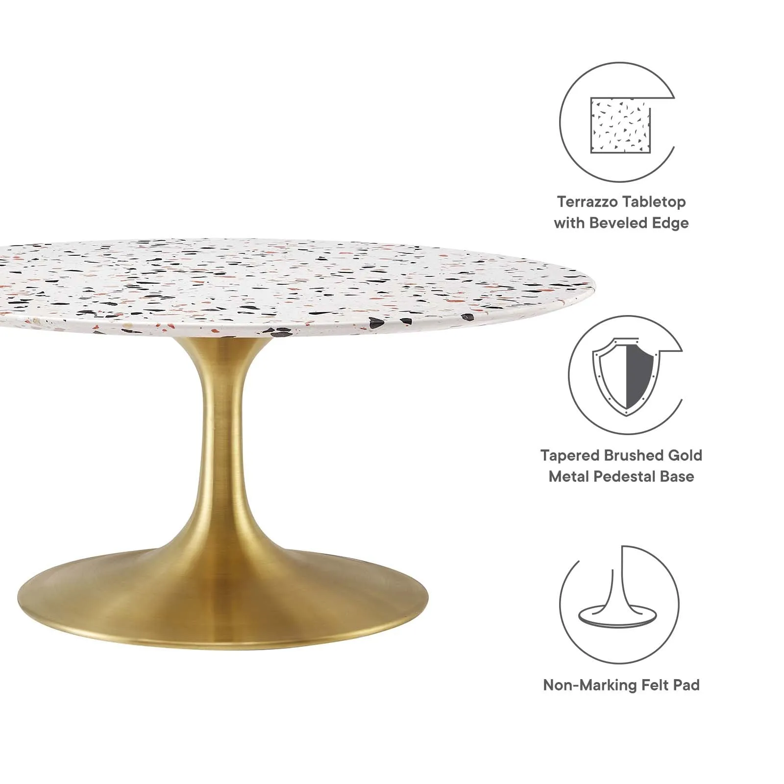 LIPPA ROUND TERRAZZO COFFEE TABLE