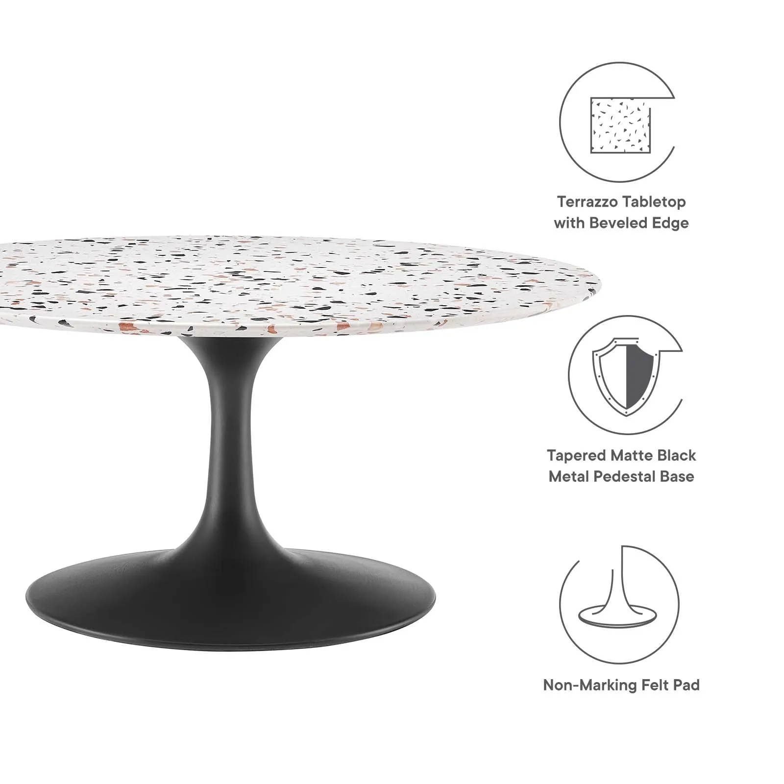 LIPPA ROUND TERRAZZO COFFEE TABLE