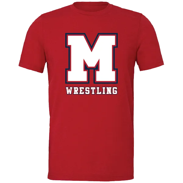 MANALAPAN HS Wrestling Screen Printed Red Shirt