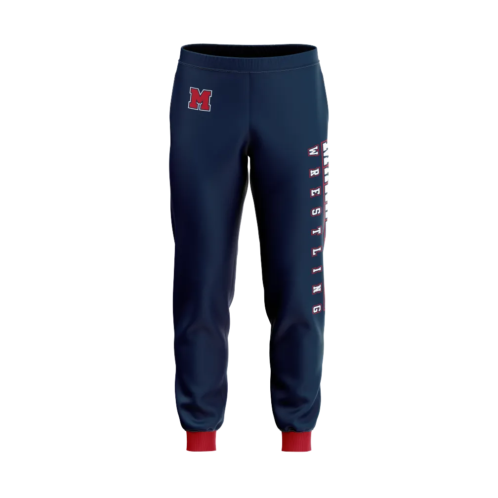 MANALAPAN HS Wrestling Sublimated Navy Joggers with Pockets - Mandatory Item