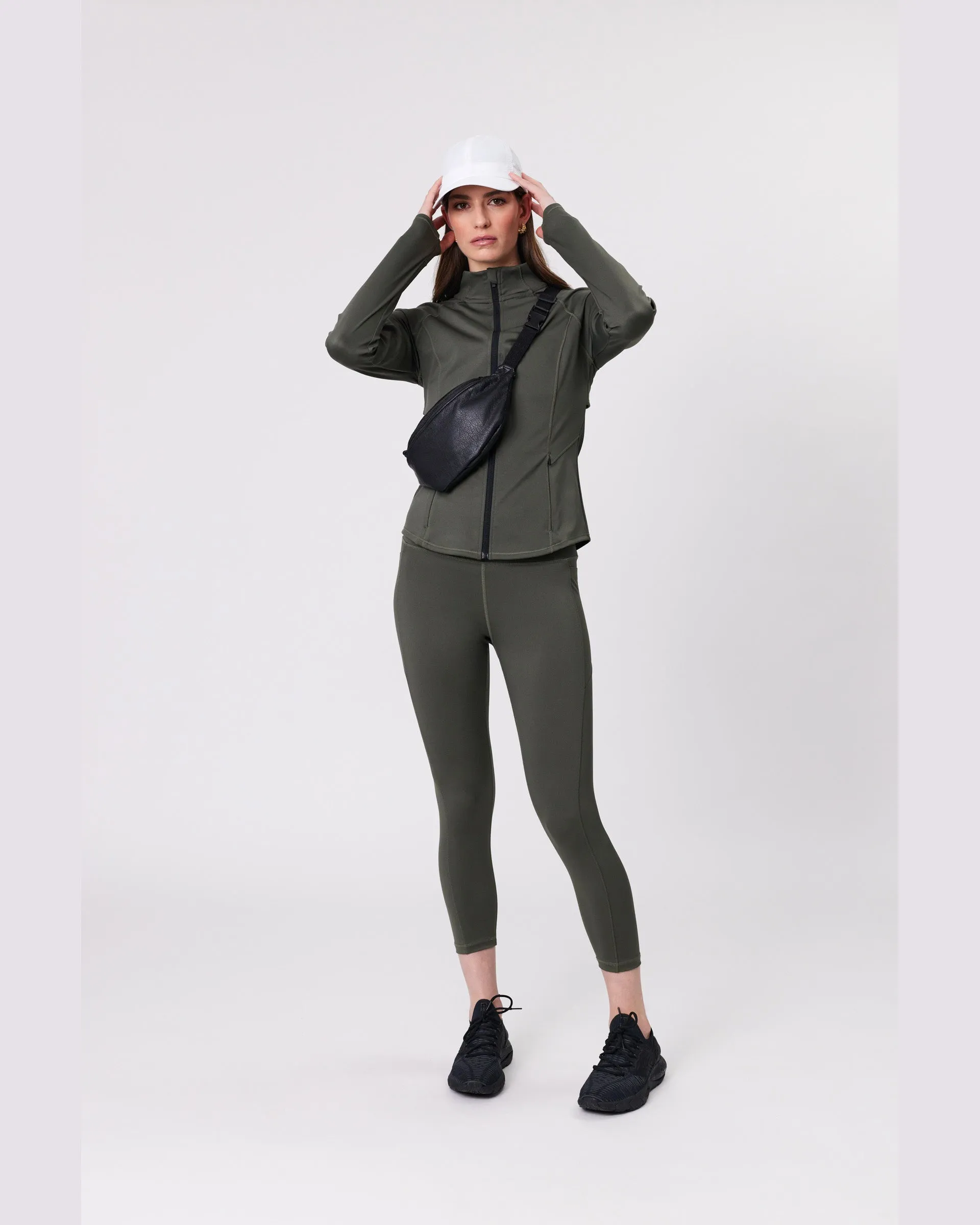 Marlow Line Up Zip Through Jacket - Kelp