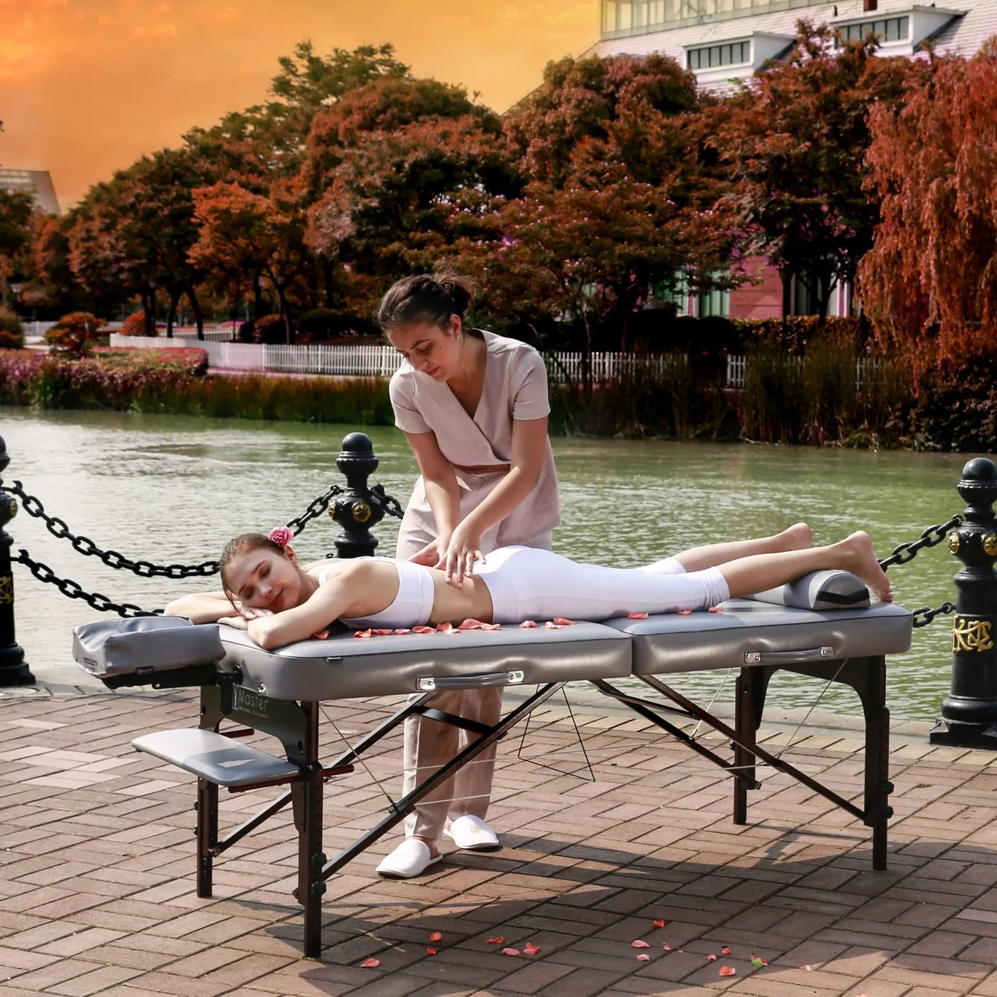 Master Massage 30" Montour Memory Foam Portable Massage Table Package