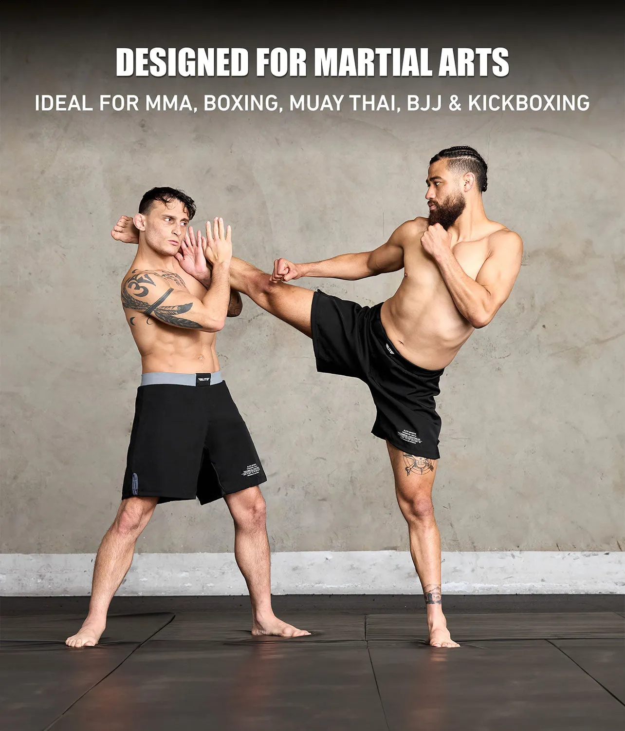 Men's Black Jack Gray No Gi BJJ Shorts