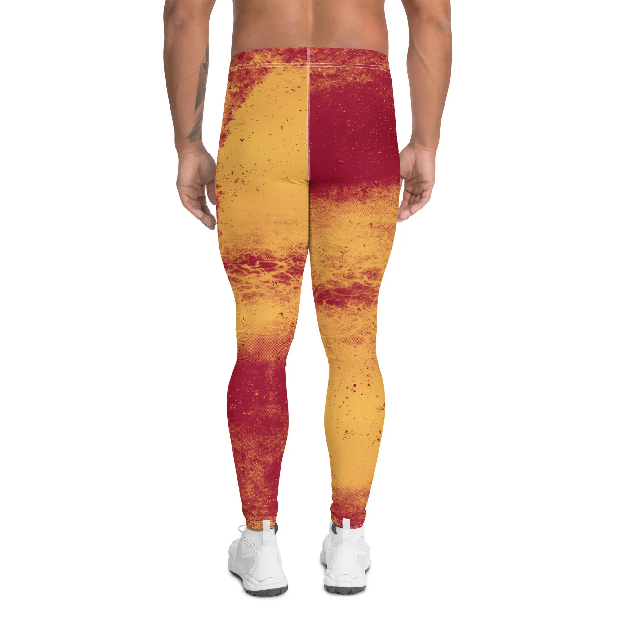 Mens Leggings, Abstract Wrestler