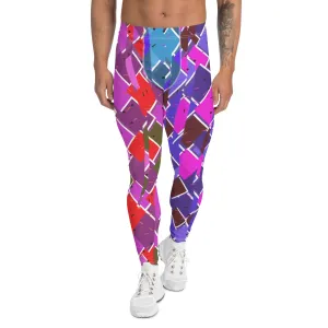 Mens Leggings, Glitchcore Harlequin