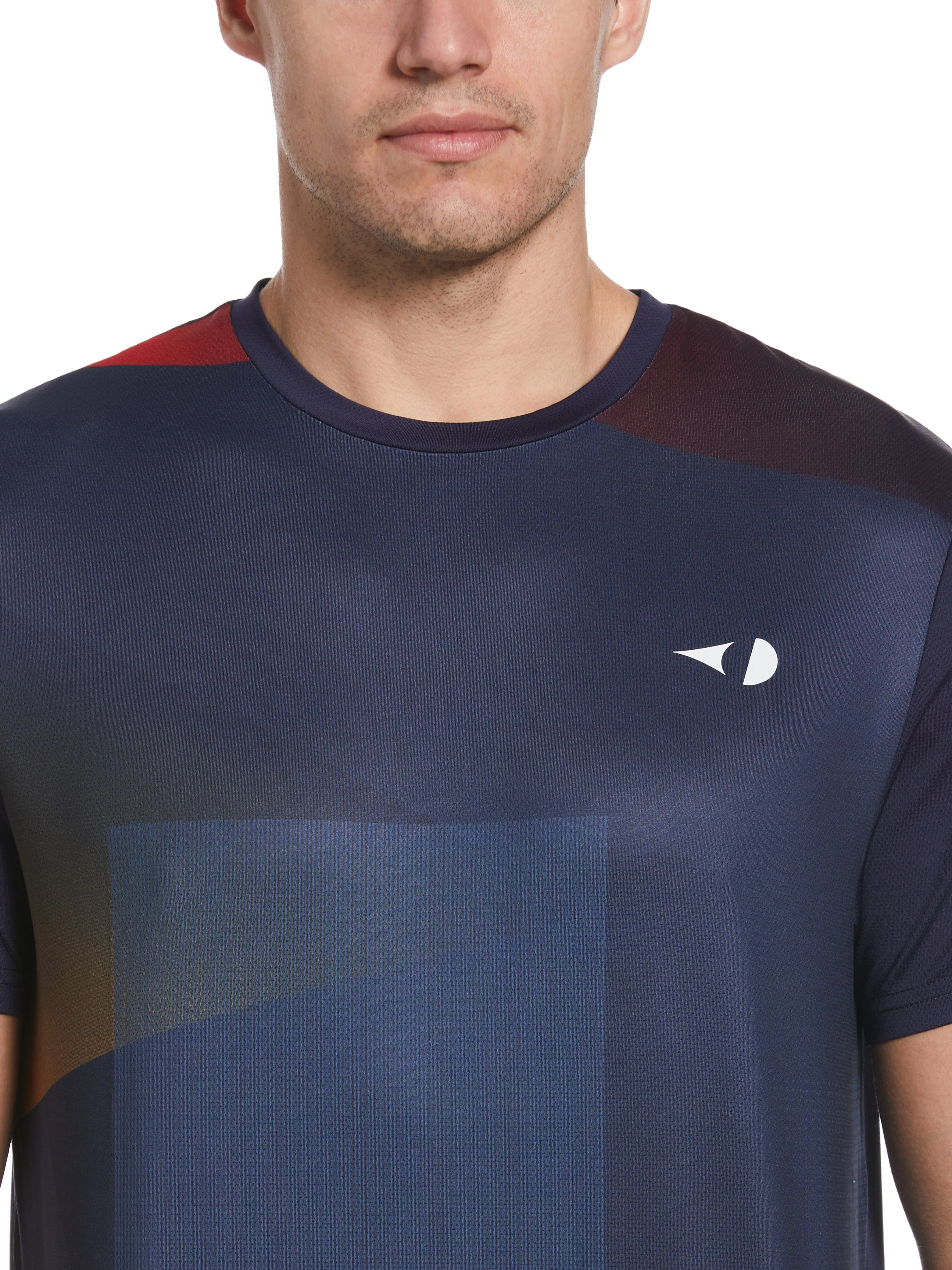 Men's Stacked Geometric Print Tennis Tee