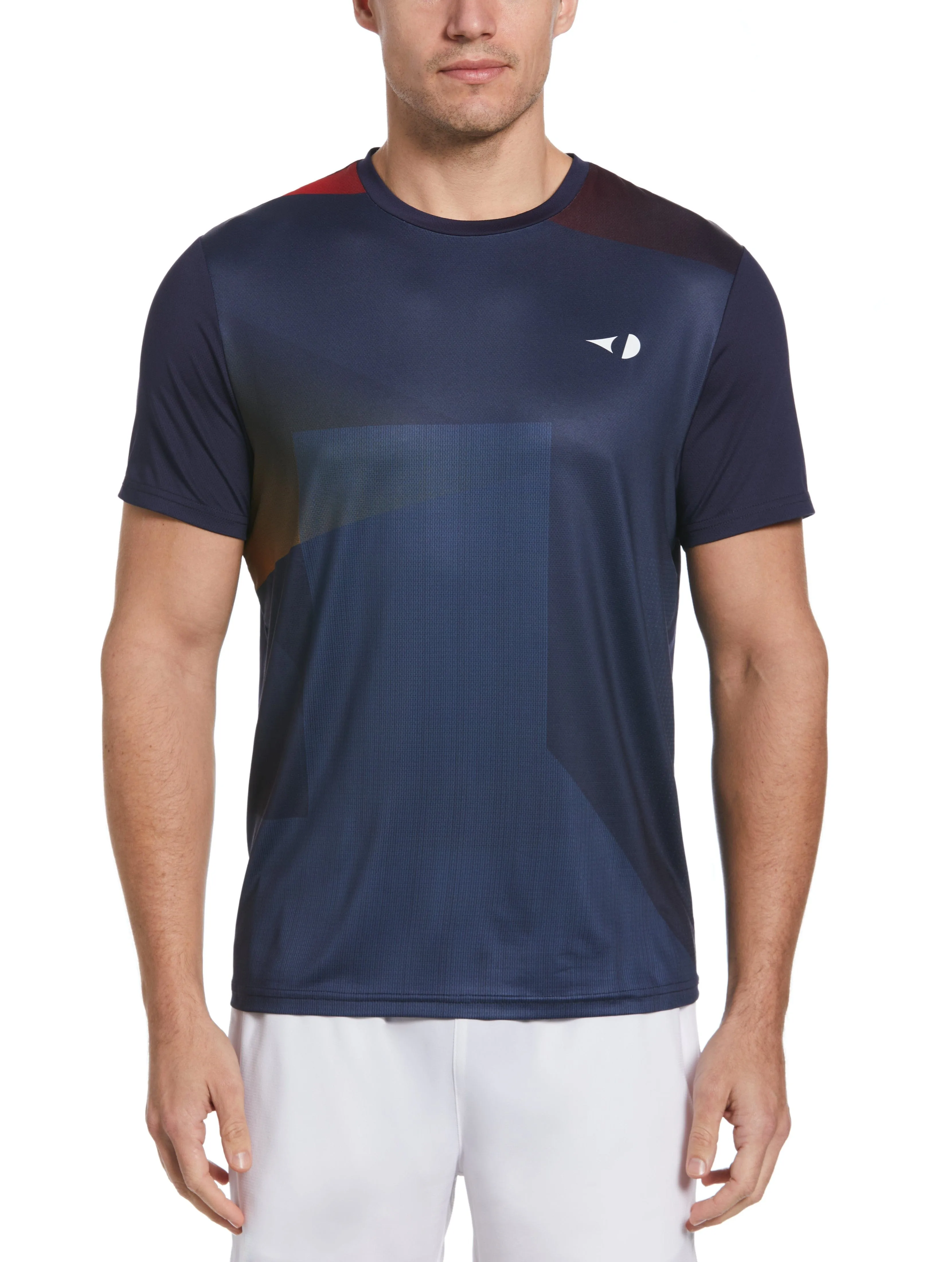 Men's Stacked Geometric Print Tennis Tee