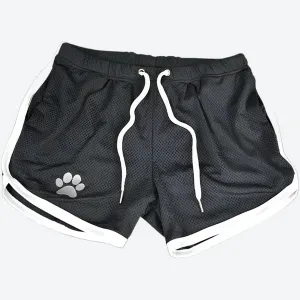 Mesh Elastic Drawstring Athletic Shorts