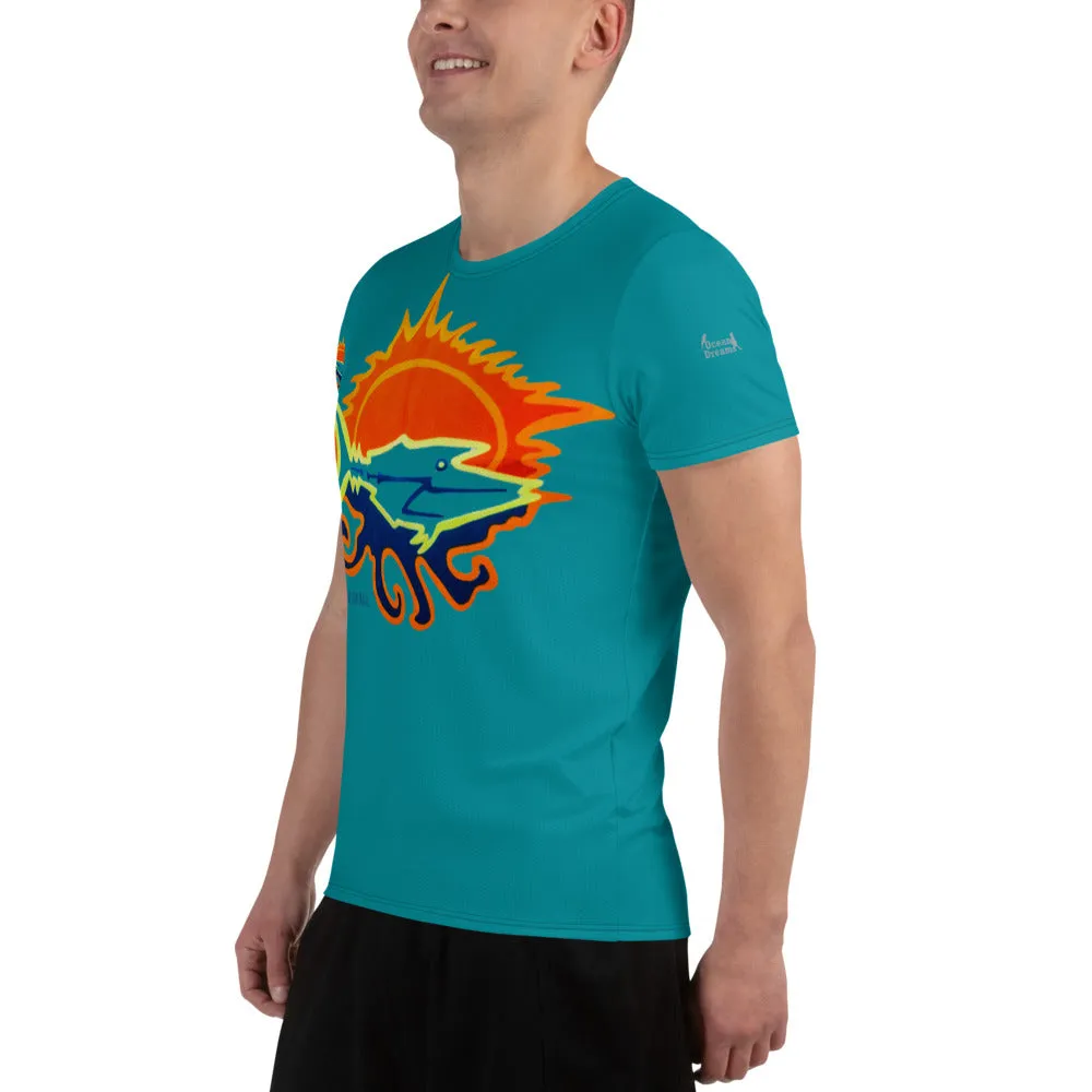 Micronesian Dream All-Over Print Men's Athletic T-shirt