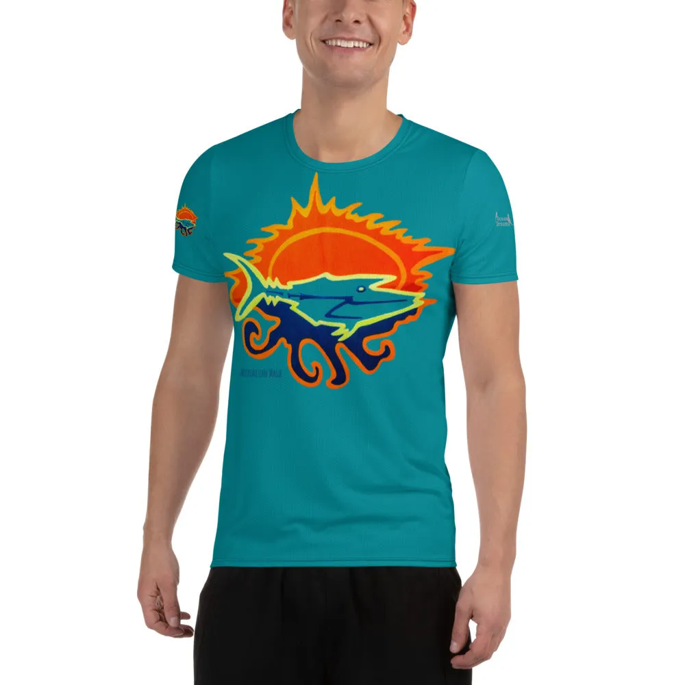 Micronesian Dream All-Over Print Men's Athletic T-shirt