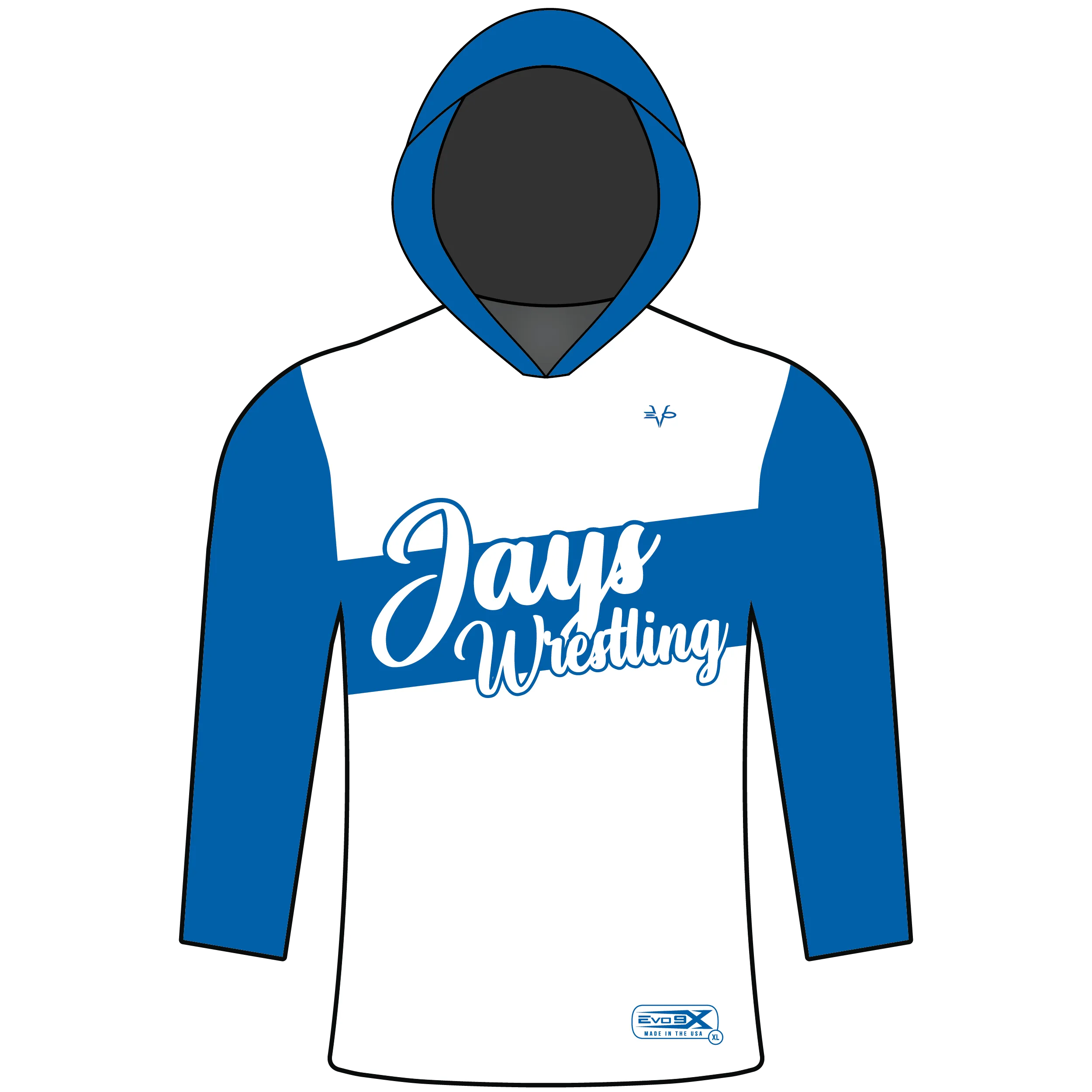 MIDDLESEX WRESTLING Sublimated Lightweight Long Sleeves Hoodie
